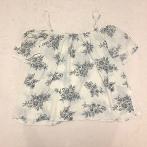 $3 for $15 Charlotte Russe Floral Cold Shoulder Top